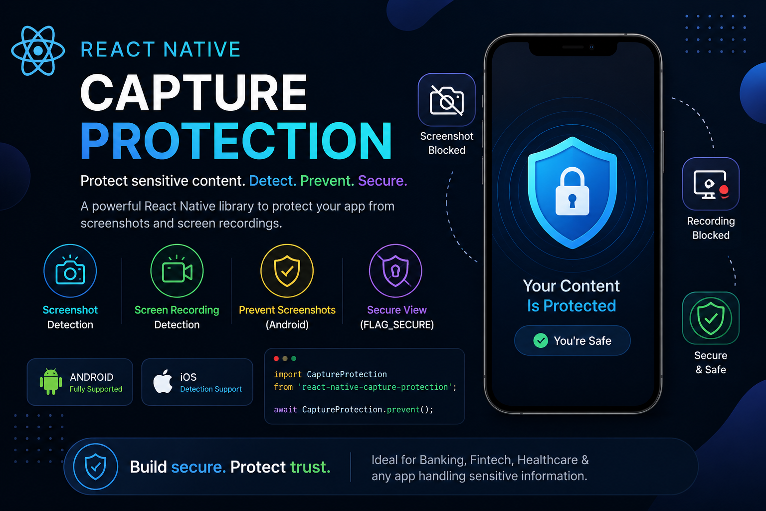 React native capture protection
