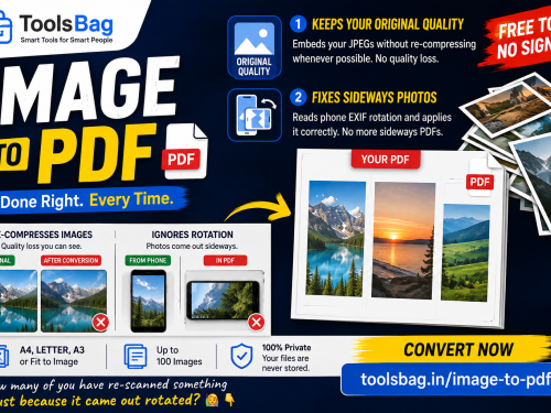 Image to PDF Converter Online — Zero Quality Loss, Free
