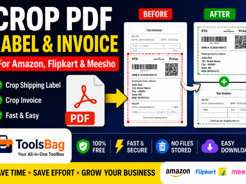 Crop Amazon, Flipkart & Meesho Shipping Labels Online | Free PDF Crop Tool