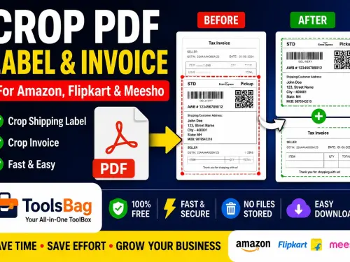 Crop Amazon, Flipkart & Meesho Shipping Labels Online | Free PDF Crop Tool