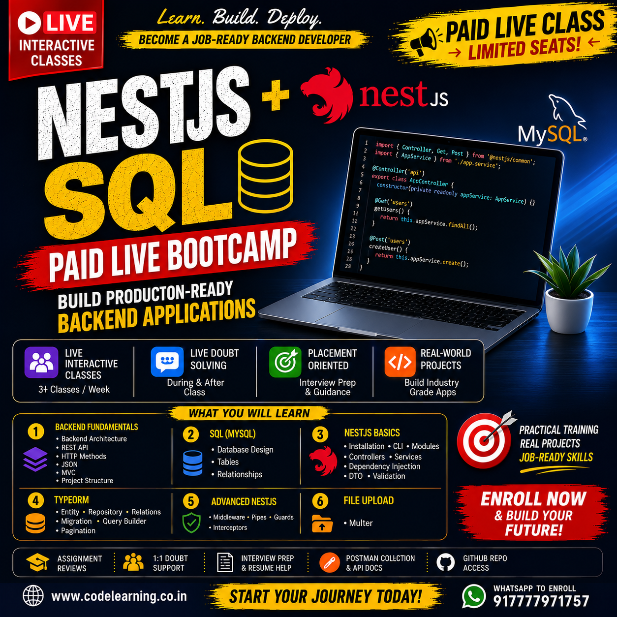 NestJS + SQL Build Production Ready API