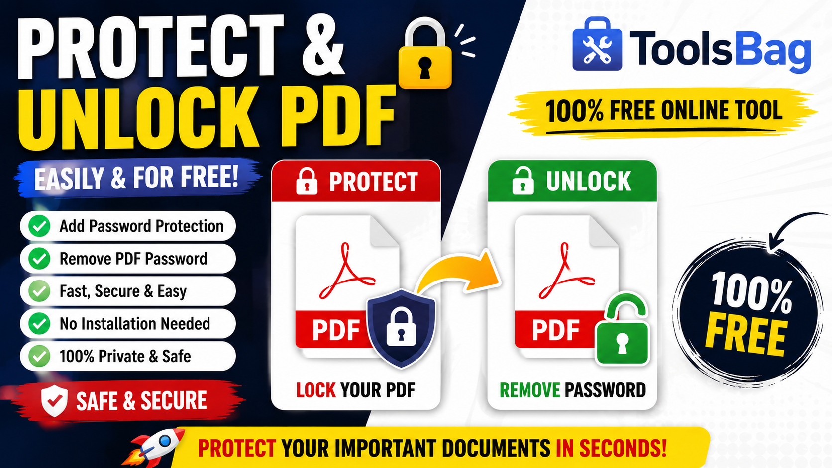 How to Protect & Unlock PDF Files Online | Free PDF Password Remover & Encrypt Tool