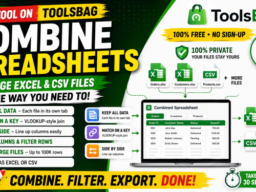 Merge Excel & CSV Files Online — Free VLOOKUP Alternative